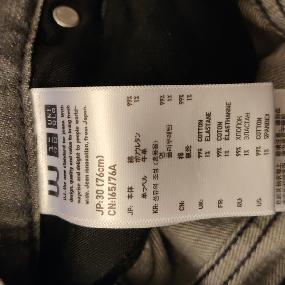Uniqlo UJ Skinny Grey Jeans - Picture 3 of 3